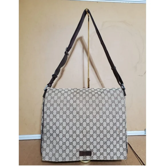 GUCCI Monogram Beige Gg Large Messenger Bag - Picture 6 of 12